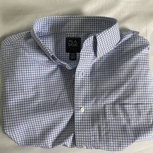 New Joseph A Bank Collared Dress Shirt Plaid